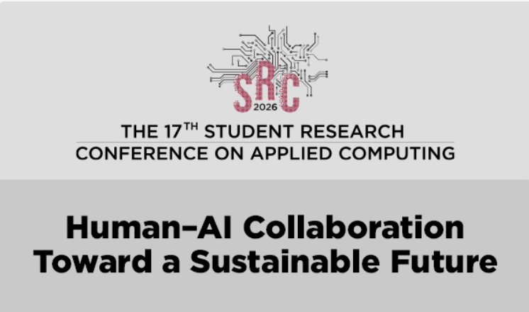 Official poster for SRC 2026 – Student Research Conference on Applied Computing